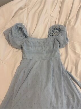 Altar'd State Baby Blue Puff Sleeve Girls Dress